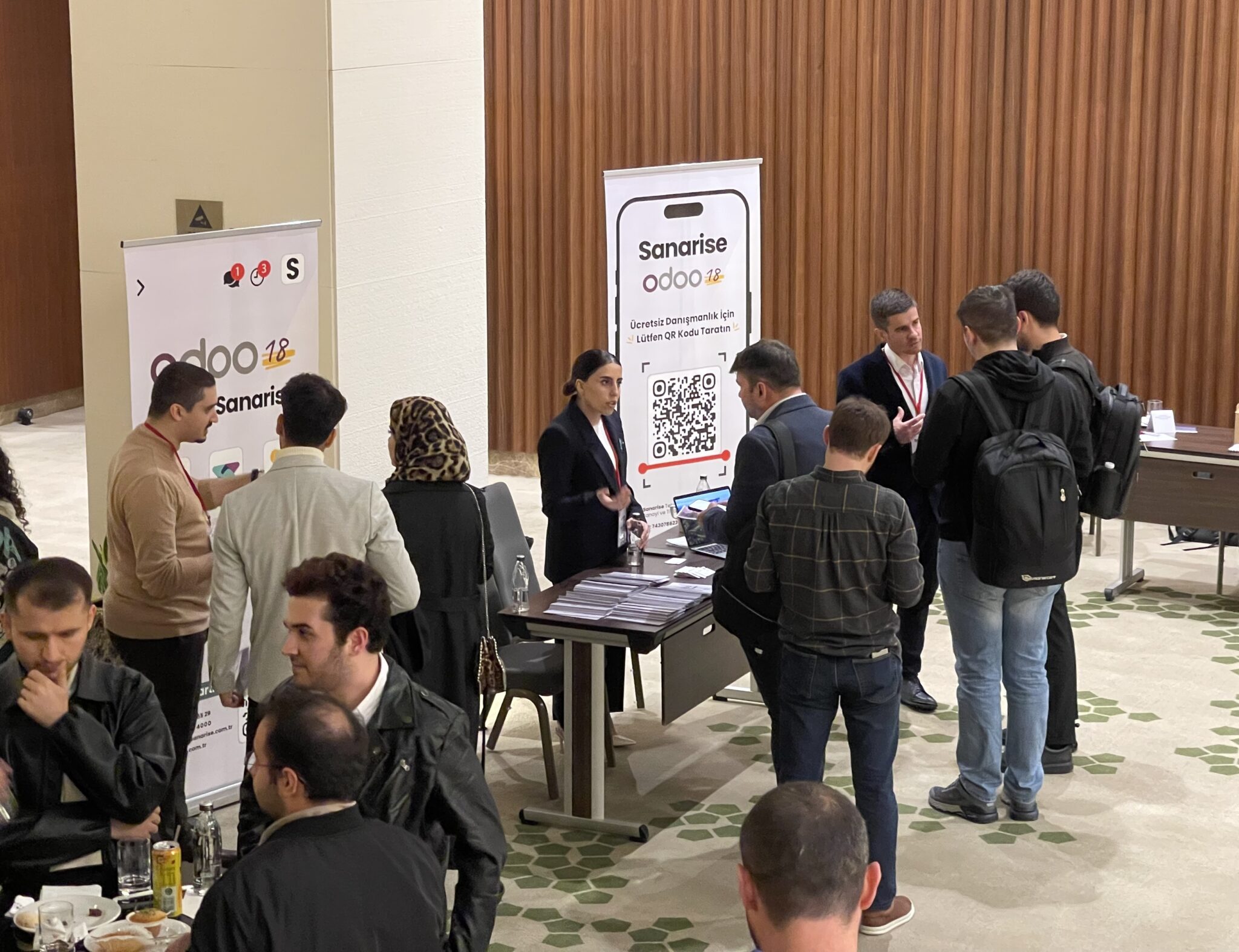 Sanarise team at an Odoo partner event